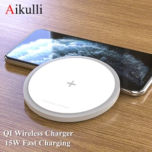 15w qi wireless chargers 15w fast charging pad for iphone13 12 11 xr xs pro max samsung galaxy s21 s20 huawei wireless charging free global shipping
