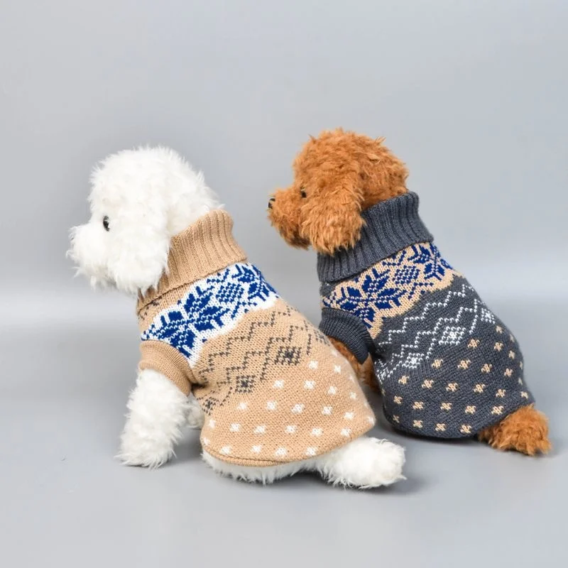 

1pc Winter Dog Sweater Small Dog Clothes Puppy Sweater for Pet Dog Knitting Crochet Cloth Christmas Dog Sweater Decoration