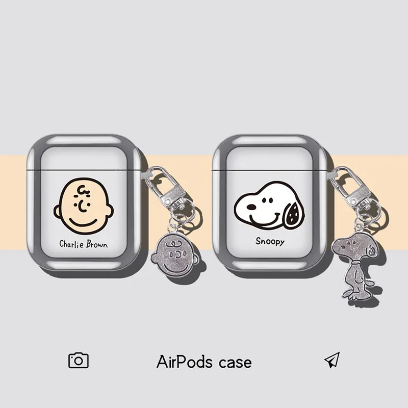 

Kawaii Snoopy Applicable AirPods Pro Cover Cartoon 2/3 Generation Apple Bluetooth Soft Shell Pendant Fashion