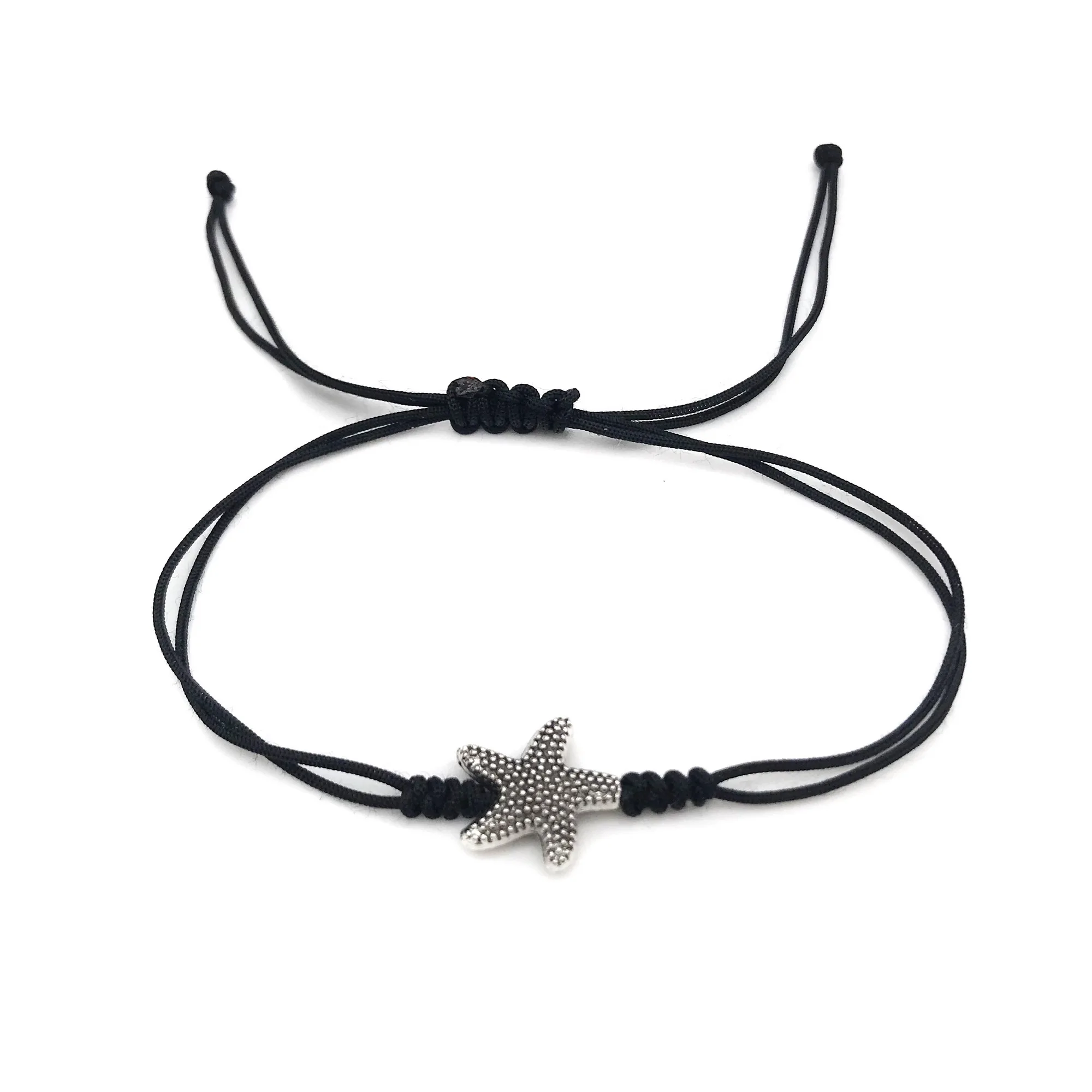 Плетеный Регулируемый браслет с подвеской в виде морской звезды для женщин и