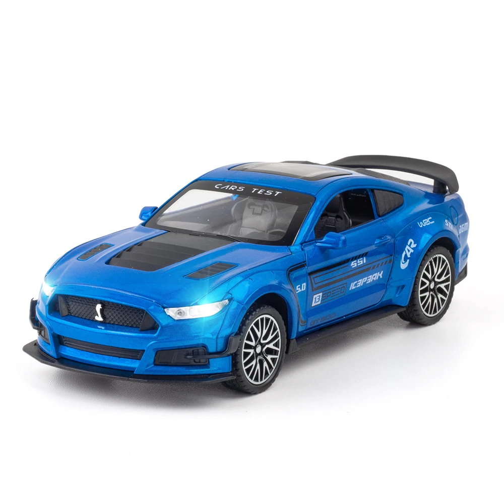 

1:32 Scale/Diecast Vehicle Model/Ford Mustang GT500 Super/Pull Back Toy Car/Educational Collection/Doors Openable/Gift For Kid