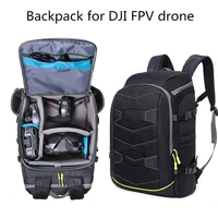 nylon large capacity adjustable backpack storage bag for dji fpv combo drone accessories black gray