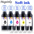 Megainks 500 мл набор DX5 DX7 TX800 мягкие светодиодные УФ-чернила для Epson DX5 DX7 TX800 Печатающая головка для струйного принтера Epson