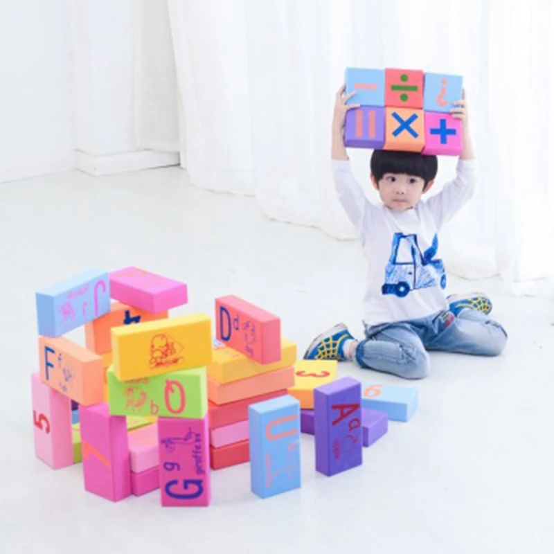 

Eva Foam Blocks Educational Kids Toys For Children Software Construction Building Home Chunks Block Game
