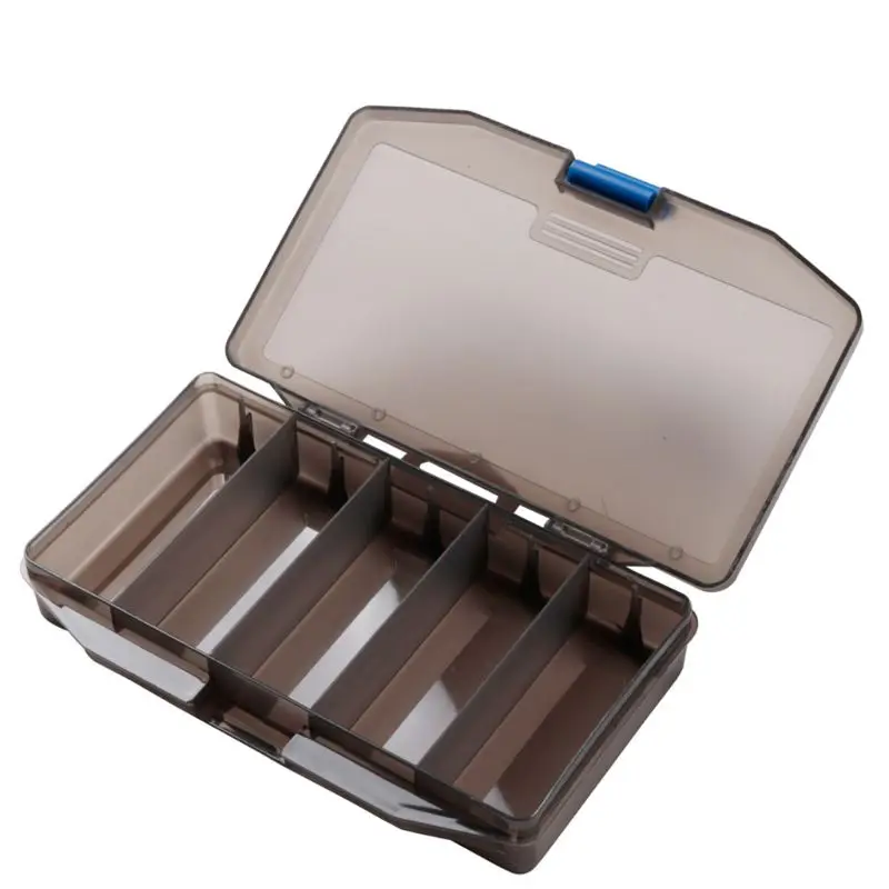 

5 Compartment Fishing Tackle Box Bait Lure Hooks Box Multi-function Storage Case