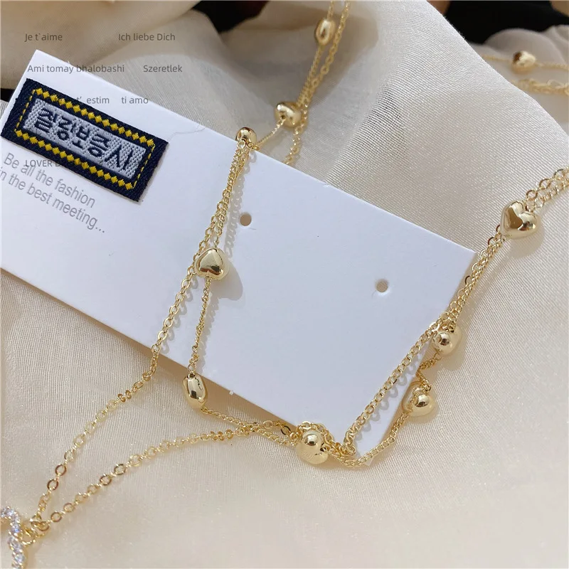 Эстетическое Многоярусное ожерелье с подвеской в виде сердца чокеры женское