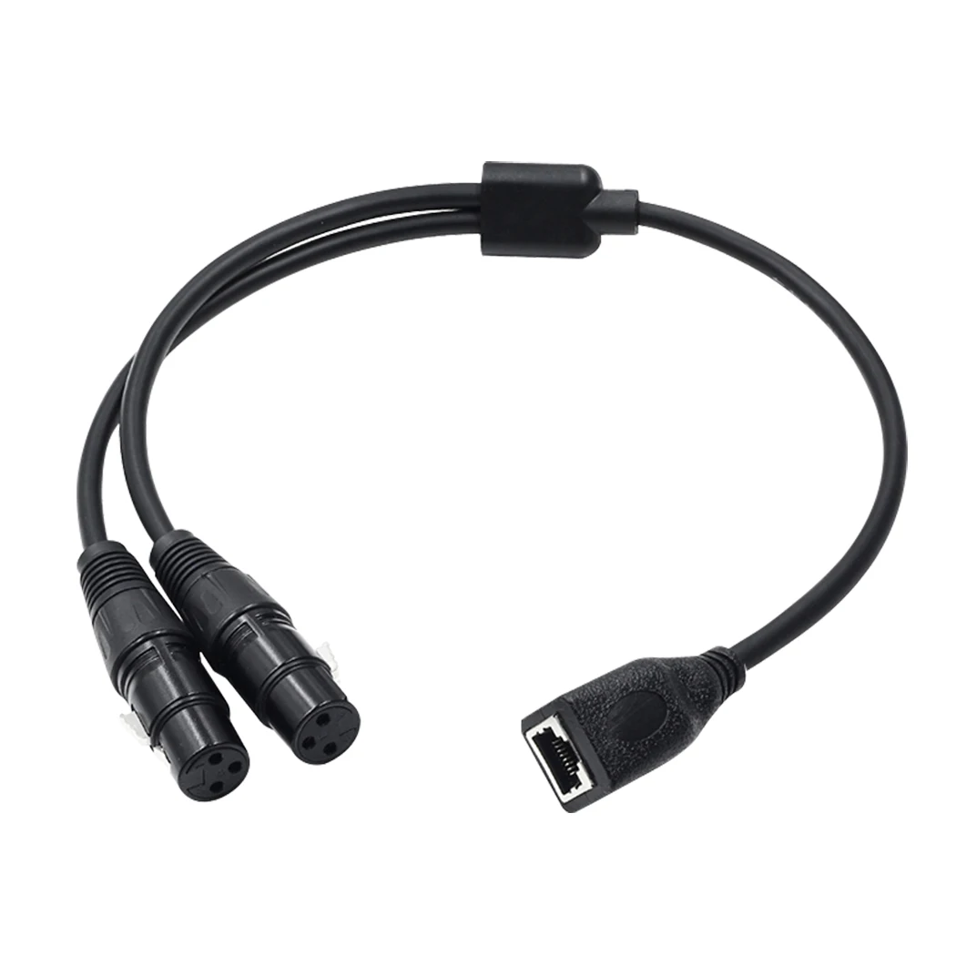 Двойной аудиокабель XLR папа мама RJ45 сетевой интерфейс Мама Передача