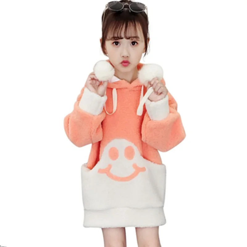 Милые толстовки для девочек подростков Флисовая толстовка Платья Модный стиль