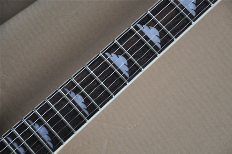 Электрогитара абстрактная картина на теле 24 лада с грифом из розового дерева