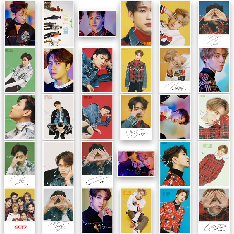 Kpop GOT7 Eight Mini альбом &ltEyes On You&gt Polaroid Photo Lomo Card K-POP Fans Gifts металлическая коробка 30