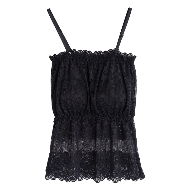 100% шелк женские топы без пятки кружевной пояс грудь слинг нижнее белье женское с