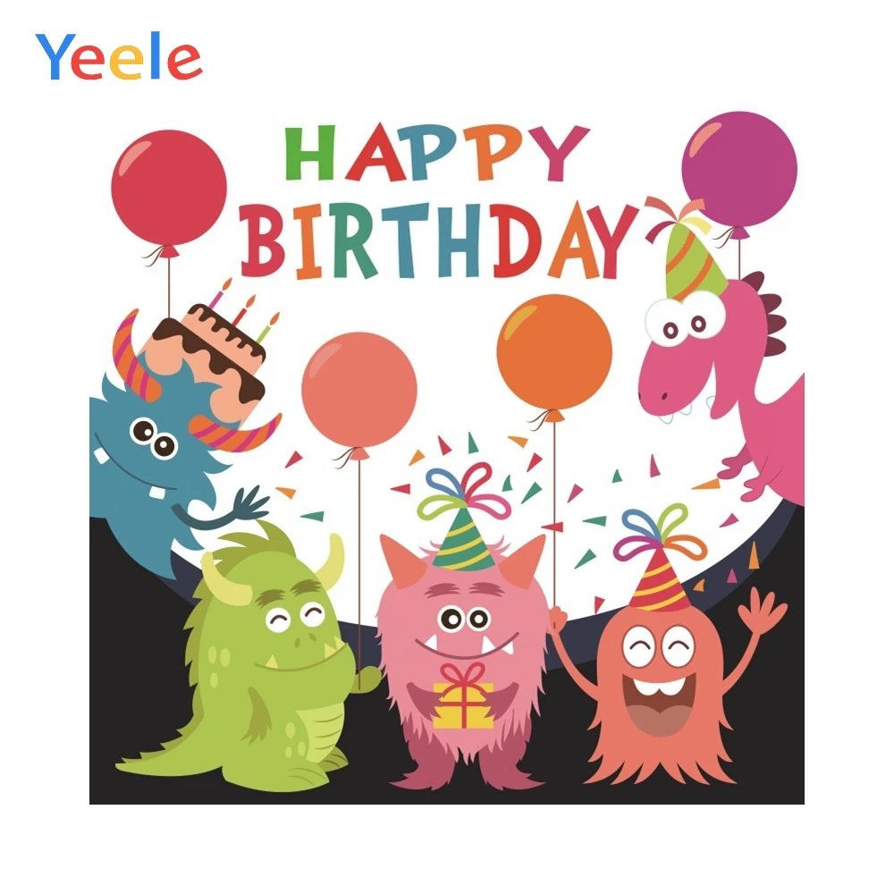 

Yeele Monsters Photography Background Baby Birthday Backdrops Photo Shoot Props Photobooth Printed Customized Photo Backgrounds