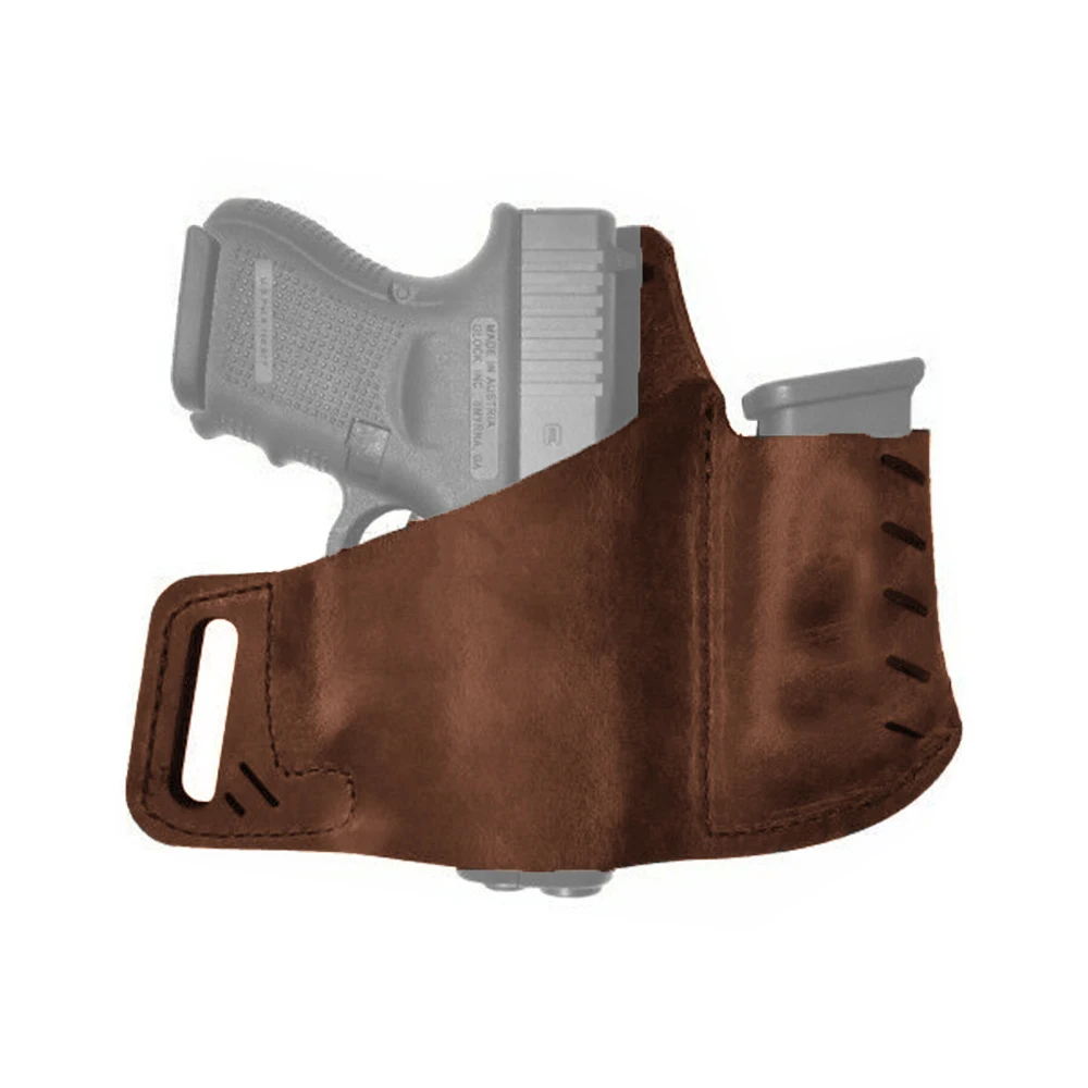 Кожаная кобура для пистолета скрытый ремень IWB держатель из воловьей кожи Glock 17 19