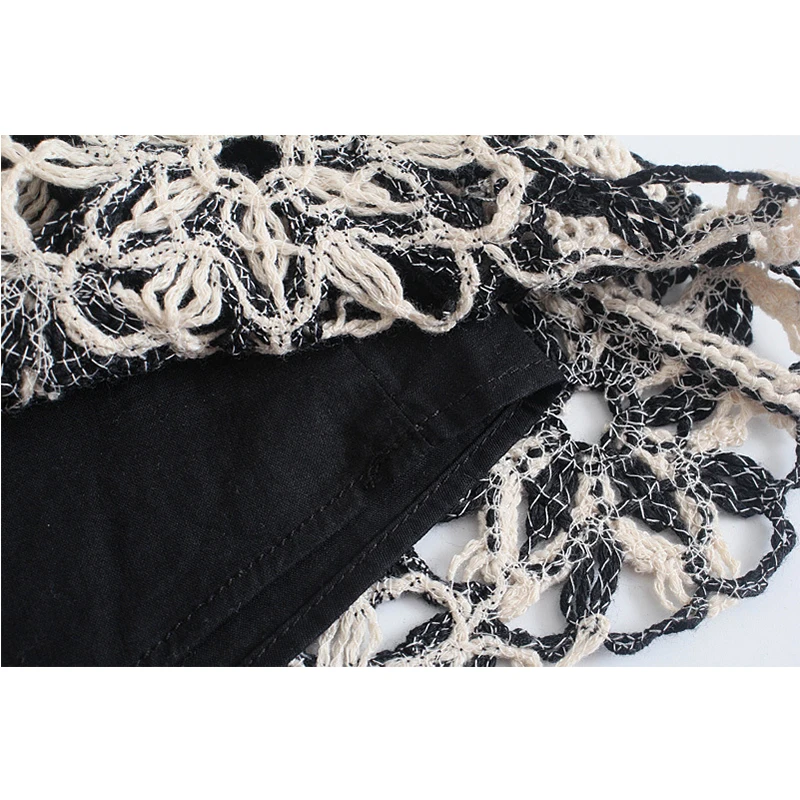 

Za Women 2021 Chic Crochet Flowers Mini Straps Dress Summer Sleeveless Backless Female High Street Dresses Mujer LT1101