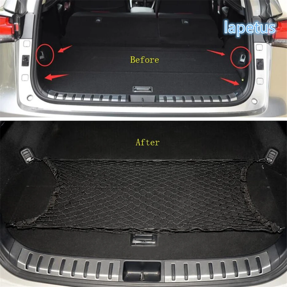 

Lapetus Trunk Rear Storage Cargo Luggage Elastic Mesh Multifunction Net Holder Pocket Kit For LEXUS NX NX200T NX300H 2015 - 2019