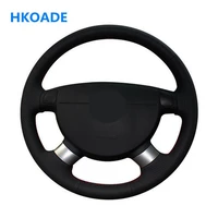 customize diy genuine leather car steering wheel cover for chevrolet lova 2006 2010 for buick excelle daewoo gentra