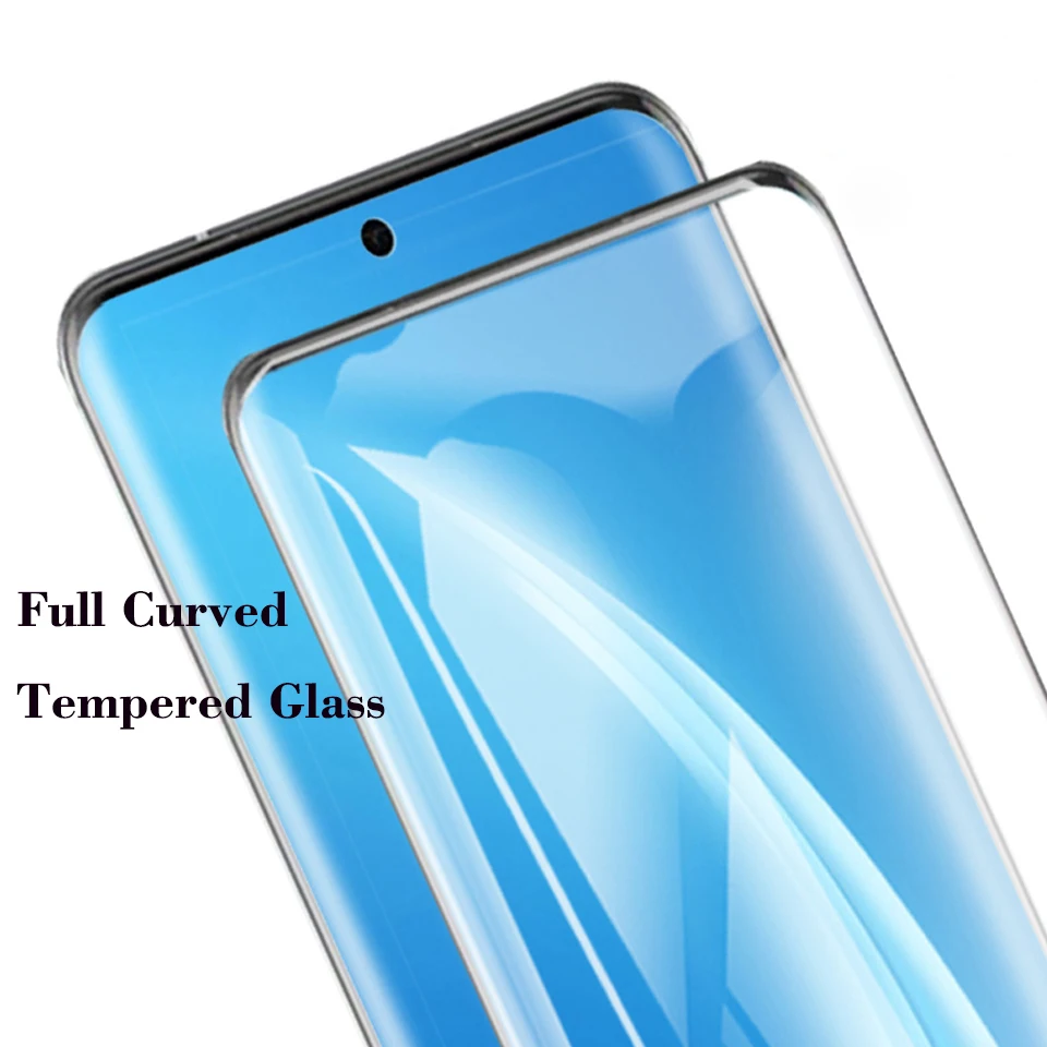 50Pcs 3D Curved Edge Protective Glass For Samsung Galaxy S20 S10 S8 S9 Plus Note 8 9 10 Pro S10E Tempered Glass Screen Protector