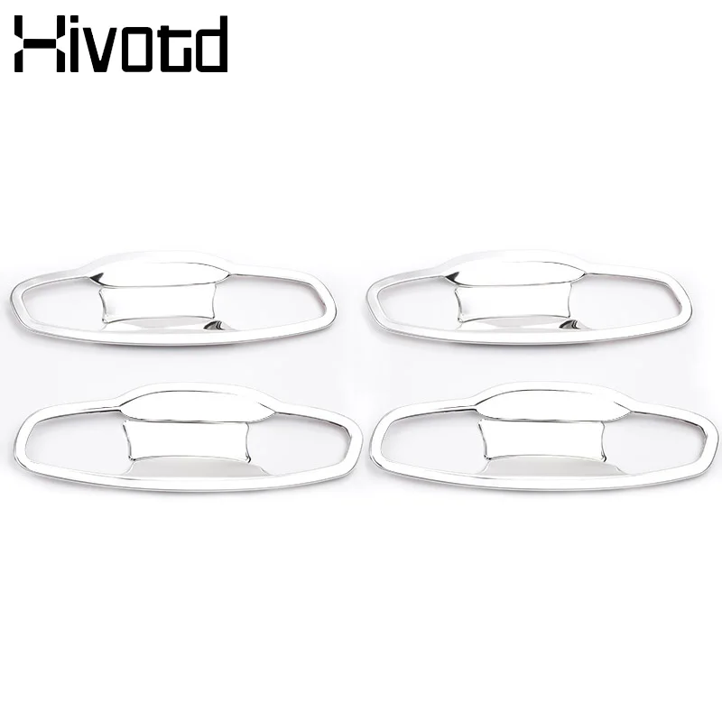 Silver-bowls Hivotd для Skoda Kodiaq шкода кодиак Автомобильная дверная ручка Крышка+ чаши отделка ABS защита украшения внешний хромированный Стайлинг,автотовары аксессуары для авто - Цвет: Silver-bowls