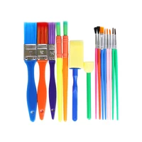 15pcsset childrens early education graffiti sponge painting brush for diy color nylon hair painting brush set art supplies
