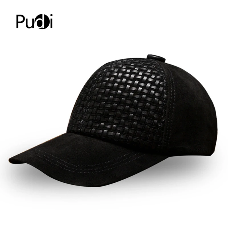 Мужская бейсболка Pudi из натуральной кожи новинка 2021 зимняя теплая Спортивная