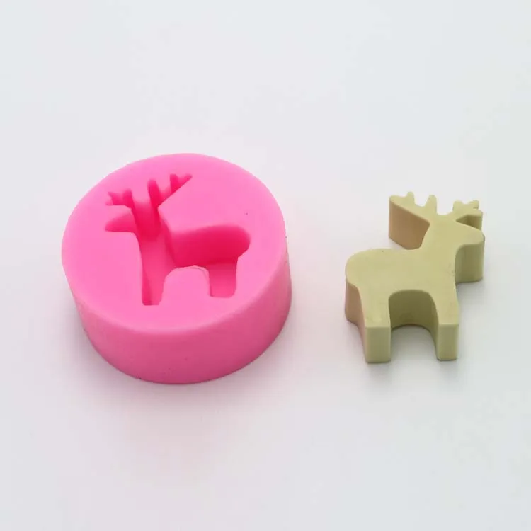 Силиконовые формы для украшения торта с 3D оленем инструменты шоколадная клейкая