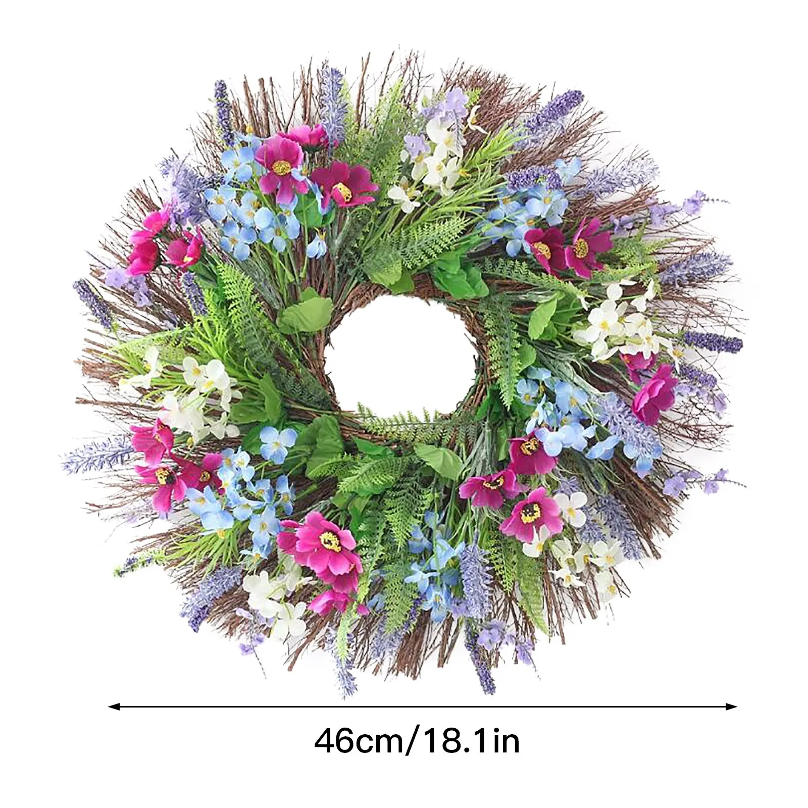 Искусственная Гирлянда для дома венок лаванды входной двери настенный висячий