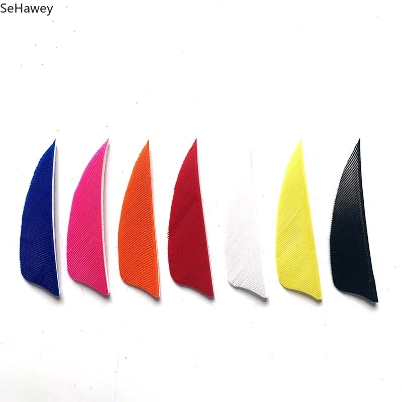 

50pcs 2.5 Inch Shield Turkey Feather Archery Bow and Arrow True Feather Beauty Hunting Traditional Bow Right Feather