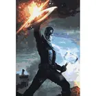 Картина по номерам Капитан Америка с щитом, 40 х 60 см