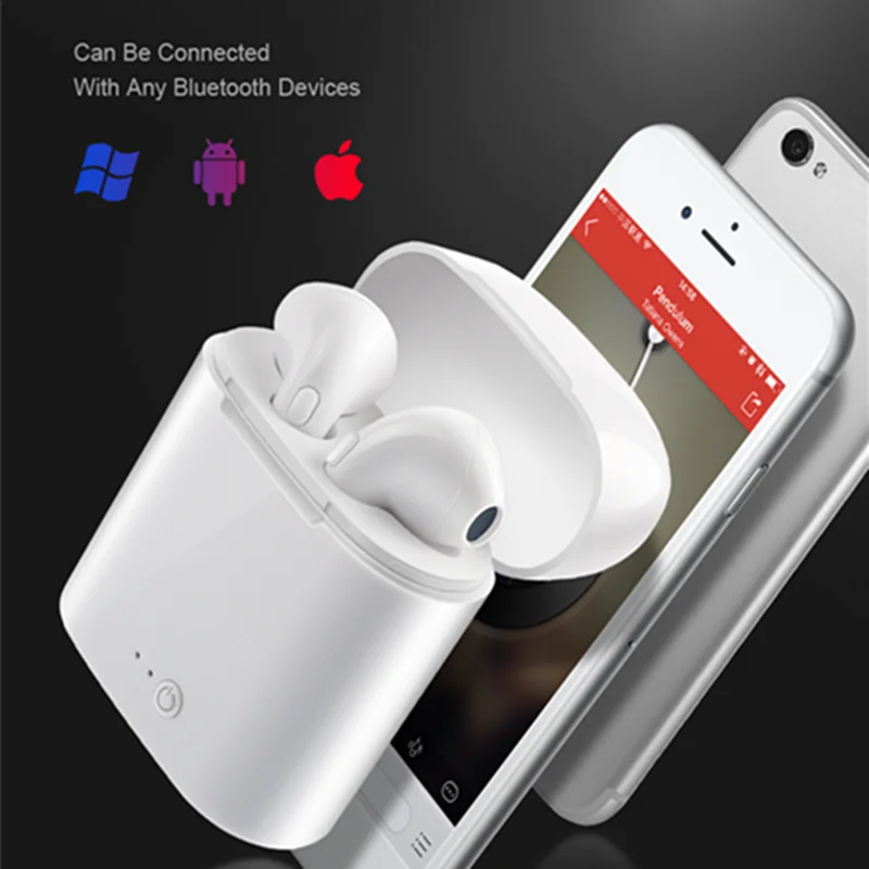 Беспроводные наушники i7s tws наушники-вкладыши спортивные стерео гарнитура с