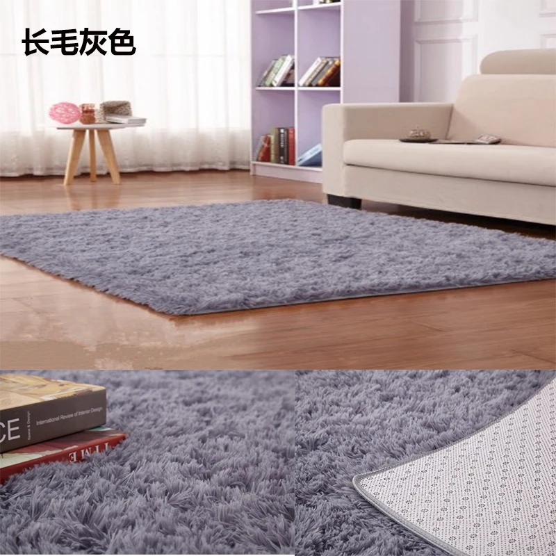 Пушистые коврики Противоскользящий мохнатый ковер для столовой дома спальни