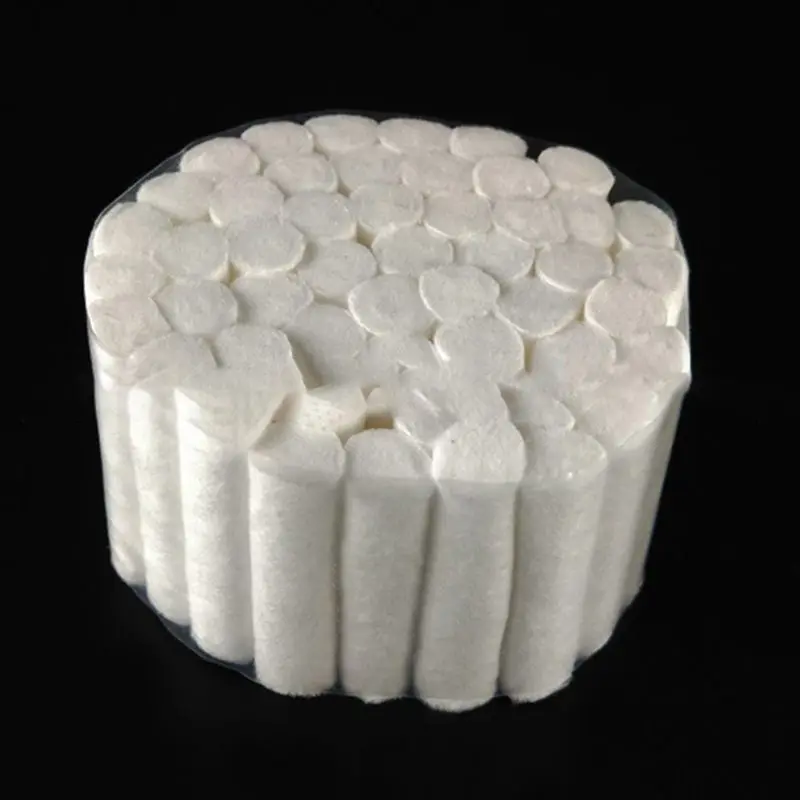 

28TA 50Pcs White Disposable Dental Cotton Rolls High Absorbent Non-Sterile for Dentists Nose Plugs Nosebleed Kit Accessories