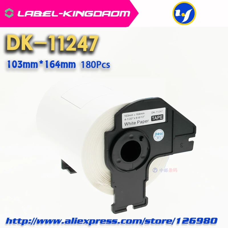 2 рулона Универсальный DK-11247 этикетка 103 мм * 164 180 шт./рулон совместимый для Brother