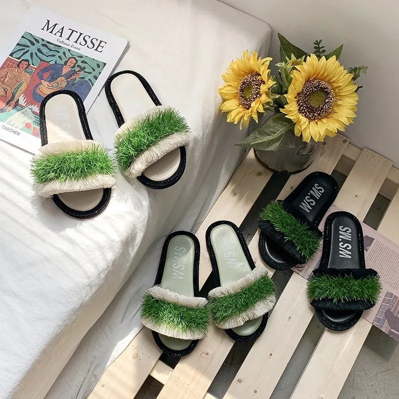 

Female Shoes Slippers Flat Slides Rubber Flip Flops Fashion Low 2021 Hawaiian Luxury Soft Basic Rome PU Low Flat Shoes Female Sl