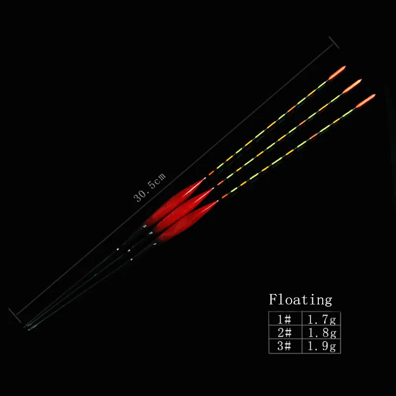 3 шт./компл. поплавки деревянные флуоресцентные pesca рыбалка поплавок светящаяся