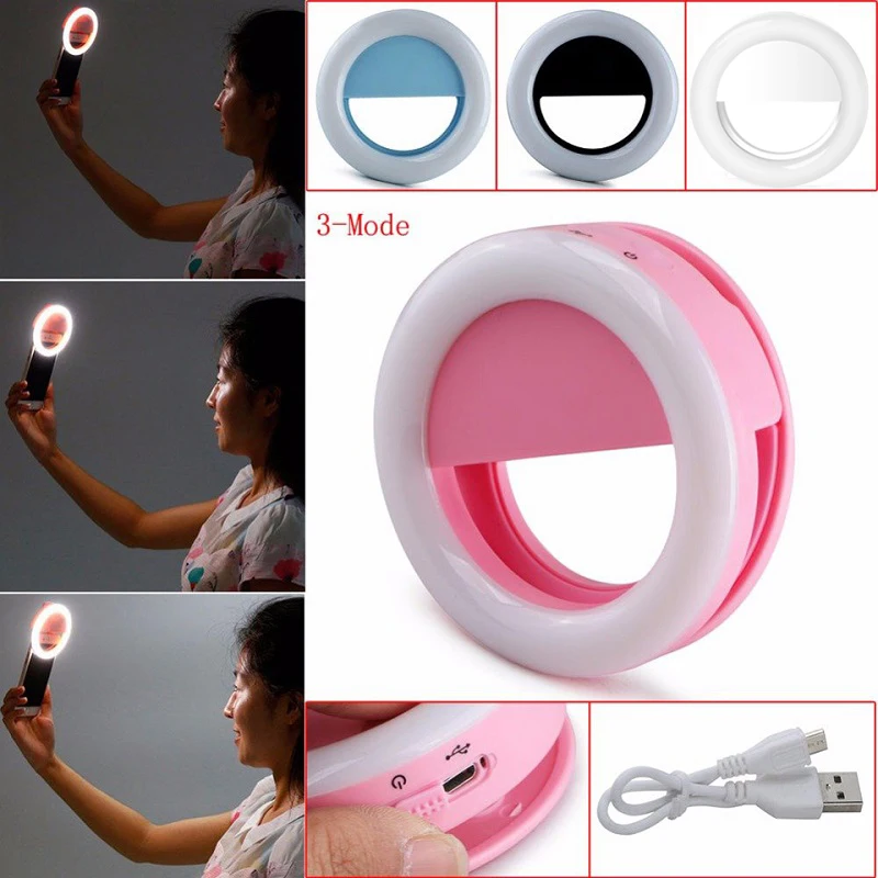 

FGCLSY LED Selfie Light Phone Flash Light Led Camera Clip-on USB Charging Ring Mobile Phone Fill Light Beauty lamp