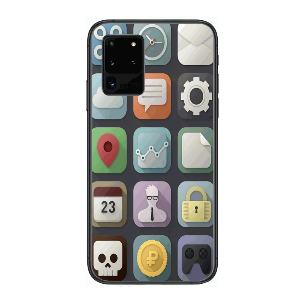 

Personality Delicate Phone cover hull For SamSung Galaxy S 6 7 8 9 10 20 Plus Edge E 5G Lite Ultra black soft bumper