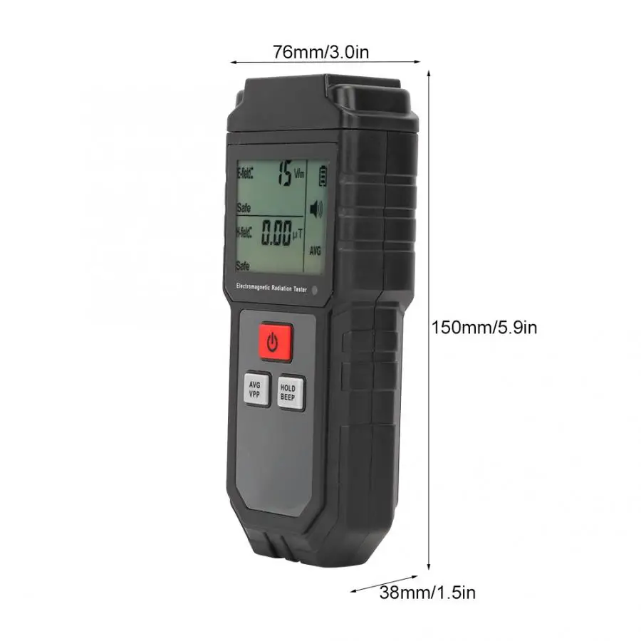 Цифровой детектор электромагнитного излучения RZ825 EMF измеритель с ЖК дисплеем
