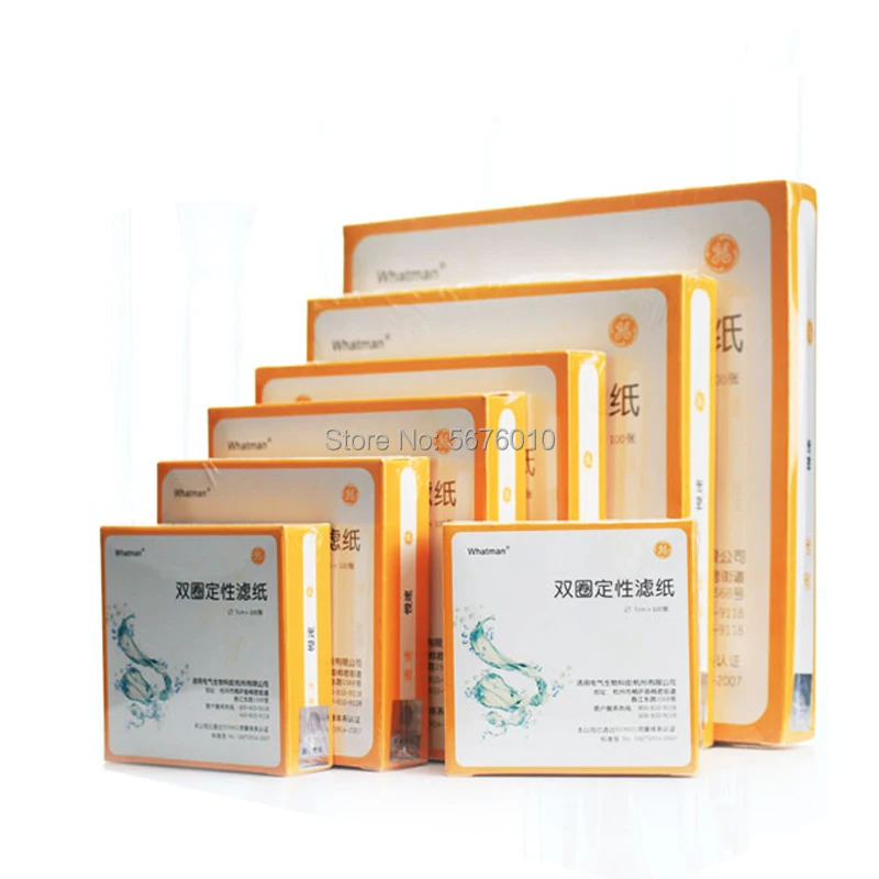 

100Pcs/pack Fast/Medium/Slow speed qualitative filter test paper Dia 7cm/9cm/11cm/12.5cm/15cm/18cm for lab funnel use