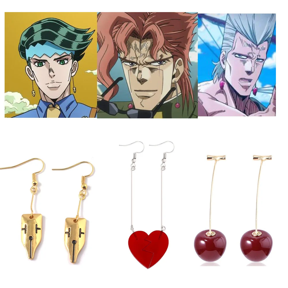 Женские серьги MeetLife в стиле Невероятные приключения Джоджо|Серьги-подвески| |