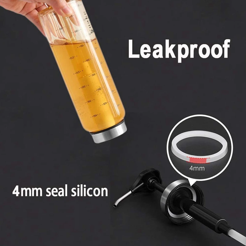 Соус и сироп стеклянная бутылка Диспенсер для соусов с широким пресс насосом