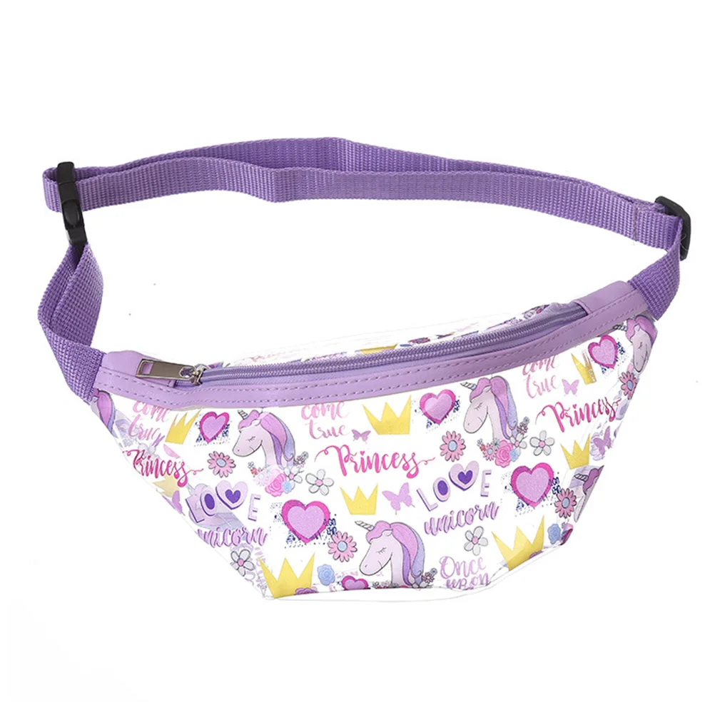 Прозрачная поясная сумка из ПВХ с мультипликационным единорогом Женский поясной