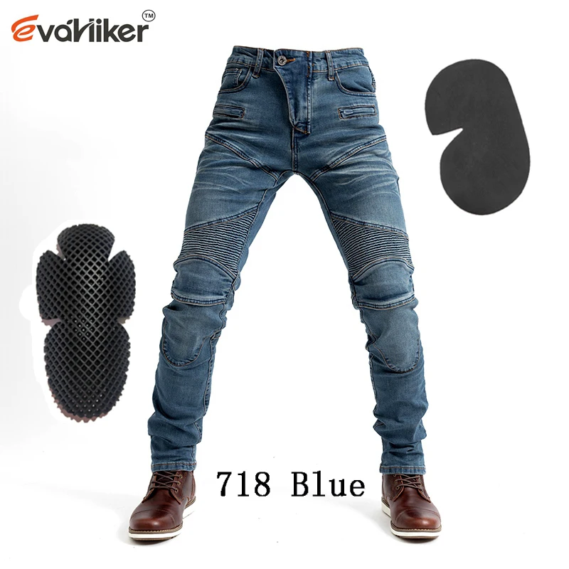 Локомотивные джинсы с защитой колена брюки для мотоциклистов|Брюки| |