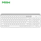 Беспроводная Офисная Клавиатура MIIIW с 102 клавишами, BT и 2,4 ГГц, Двухрежимная клавиатура со встроенным мягким резиновым кронштейном, совместима с несколькими системами