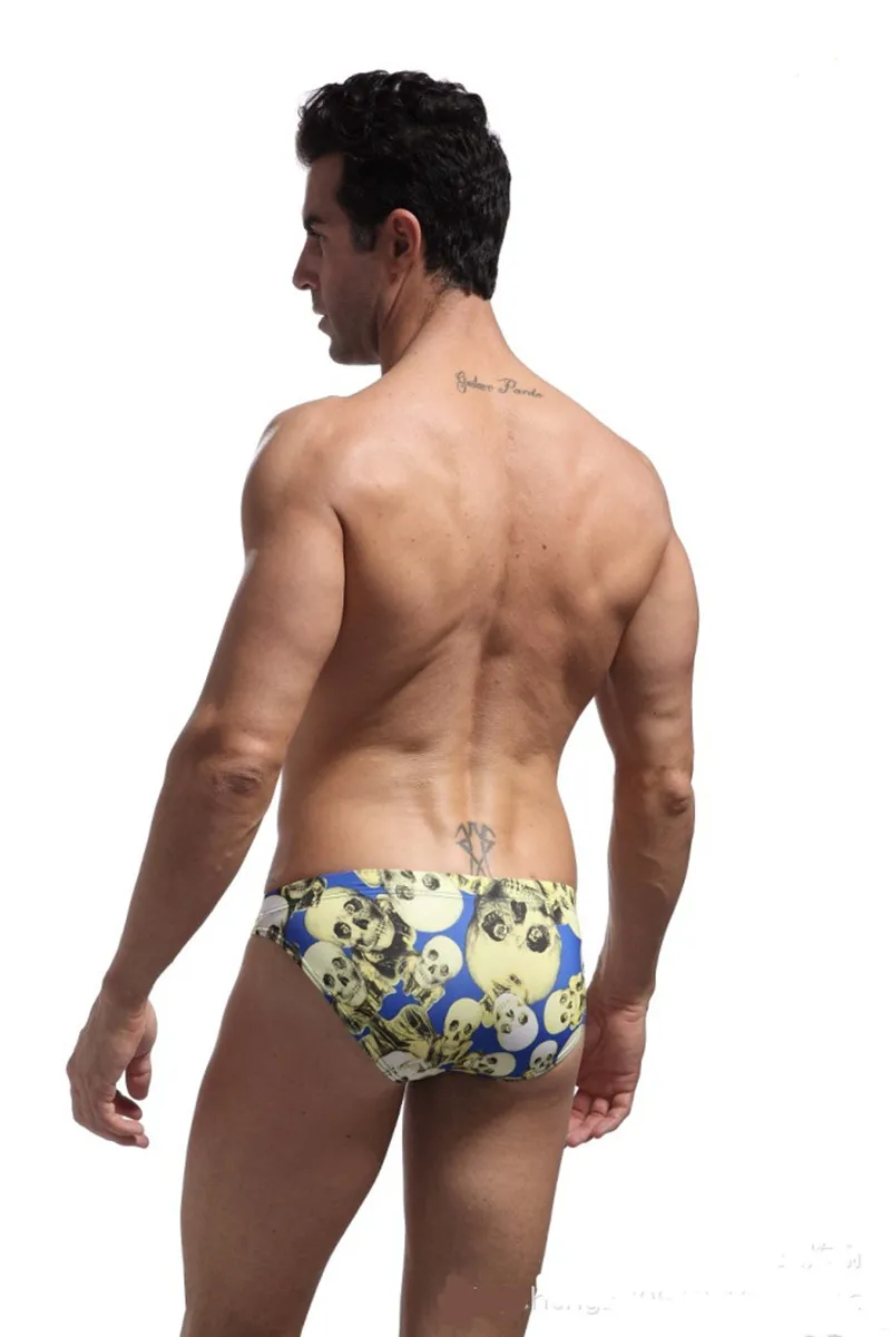 Нижнее белье мужское с принтом черепа пикантные трусы-брифы спортивные плавки |