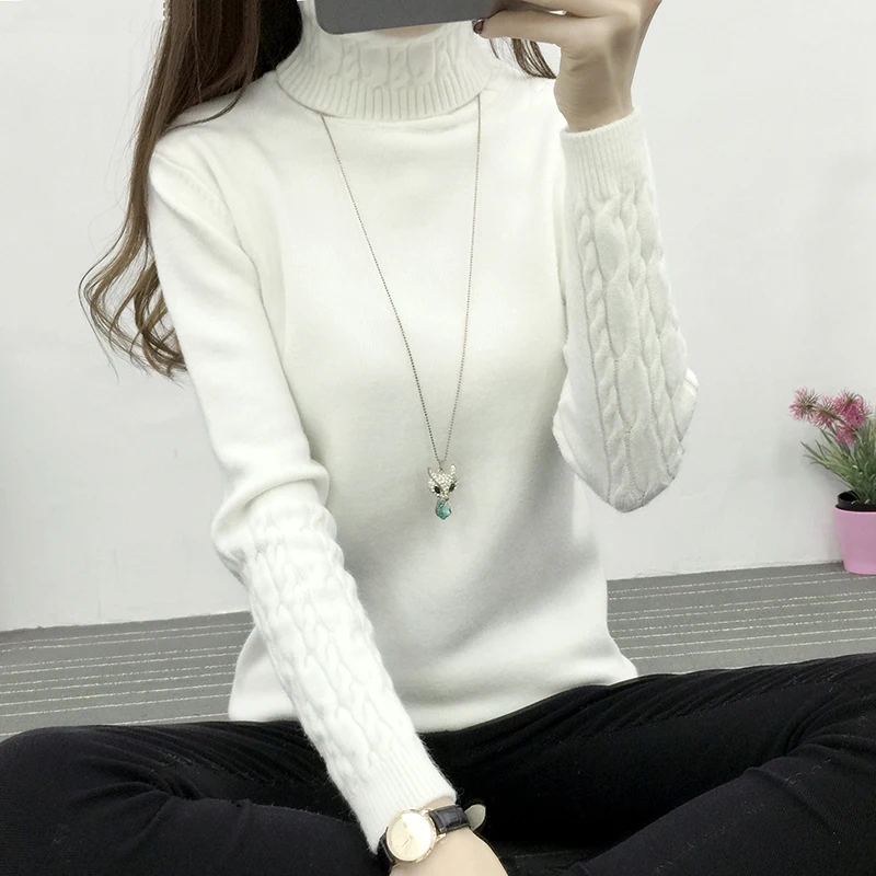 Cheap wholesale Spring Autumn Winter Hot selling women's fashion casual warm nice Sweater female Turtleneck collar basic sweater | Женская