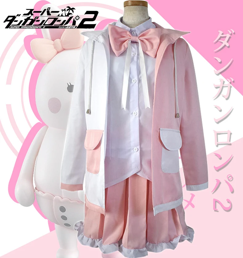 

Аниме Danganronpa 2, костюмы для косплея «Прощай, отчаяние», униформа для косплея Monomi, хэллоуивечерние, вечеринка и парик