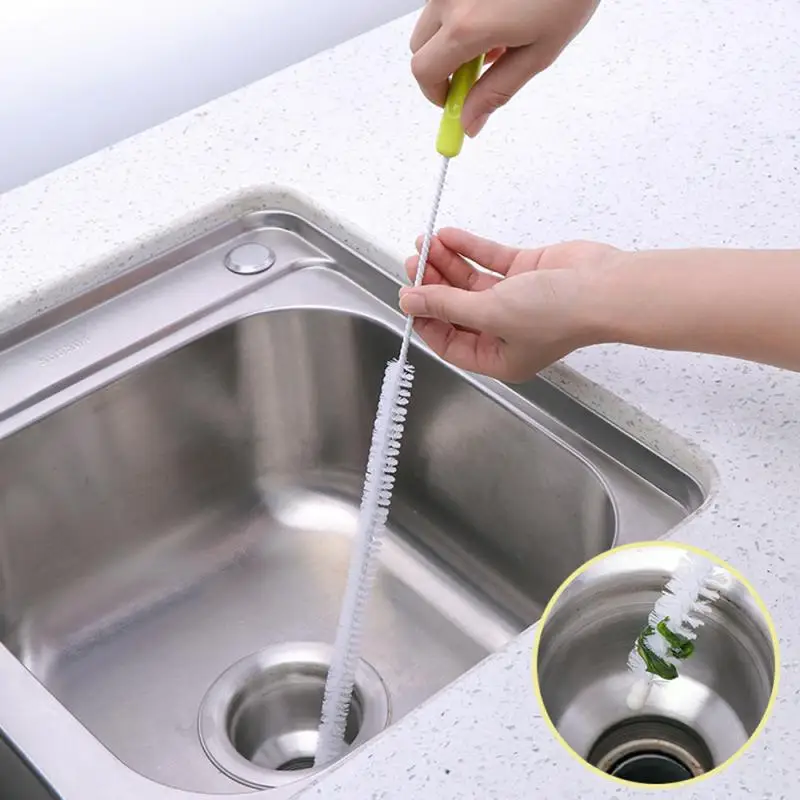 

71cm Extended Flexible Sink Claw Pick Up Kitchen Cleaning Tools Pipeline Dredge Sink Hair Brush Cleaner Bend Sink Cleaning Tool
