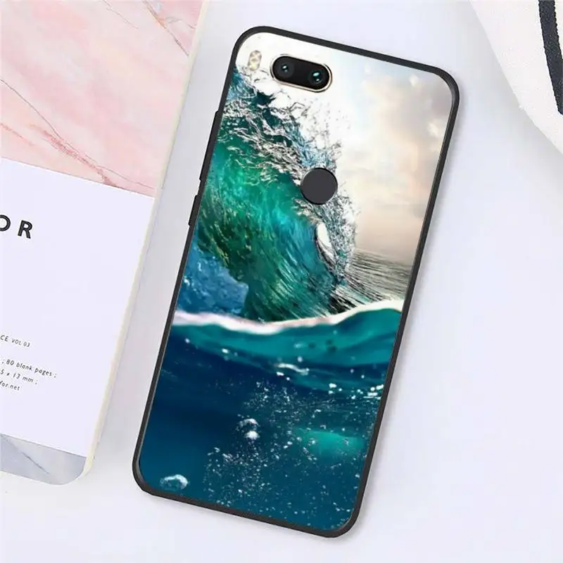

Waves big sea landscape Phone Cases For Xiaomi Redmi note 7 8 9 t k30 max3 9 s 10 pro lite Luxury brand shell funda coque