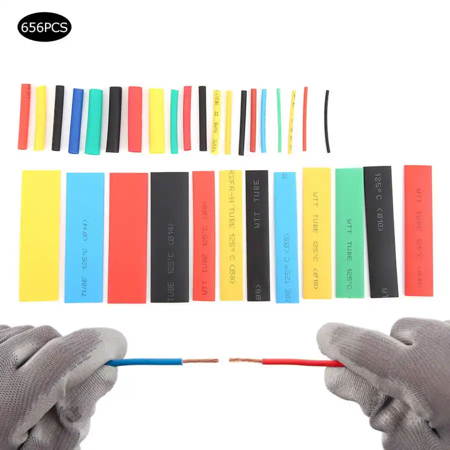 656 шт. водонепроницаемые термоусадочные трубки для проводов | Обустройство дома