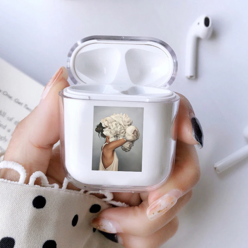 Чехол для Apple Airpods с цветочным рисунком мягкий силиконовый чехол 2 1 аксессуары